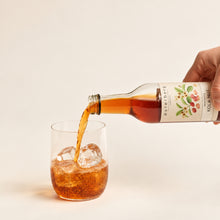 Indlæs billede til gallerivisning Østerberg økologisk kola nut sodavand med brus hældes i et glas med is
